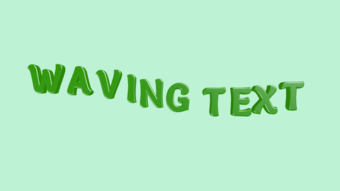 Waving 3D Text
