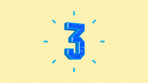 3D Counter 1-9 (Sparks)